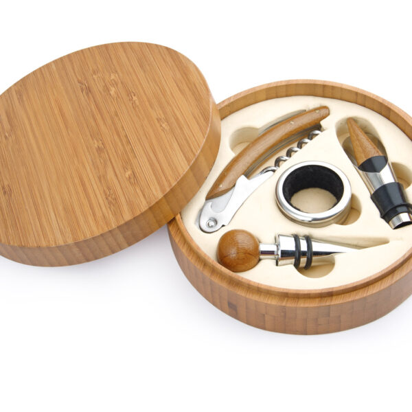 Caja Circular en Bambú